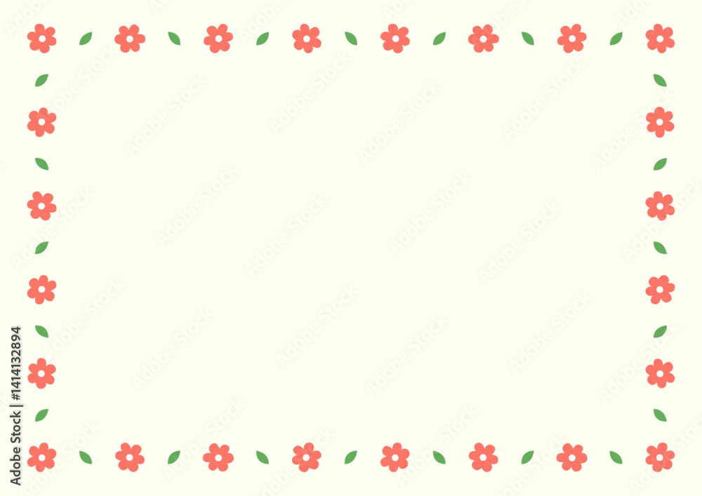 Vector illustration of a flower frame.