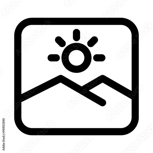 Sunrise view icon