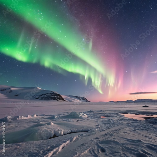 Arctic Aurora Panoramic Lan...
