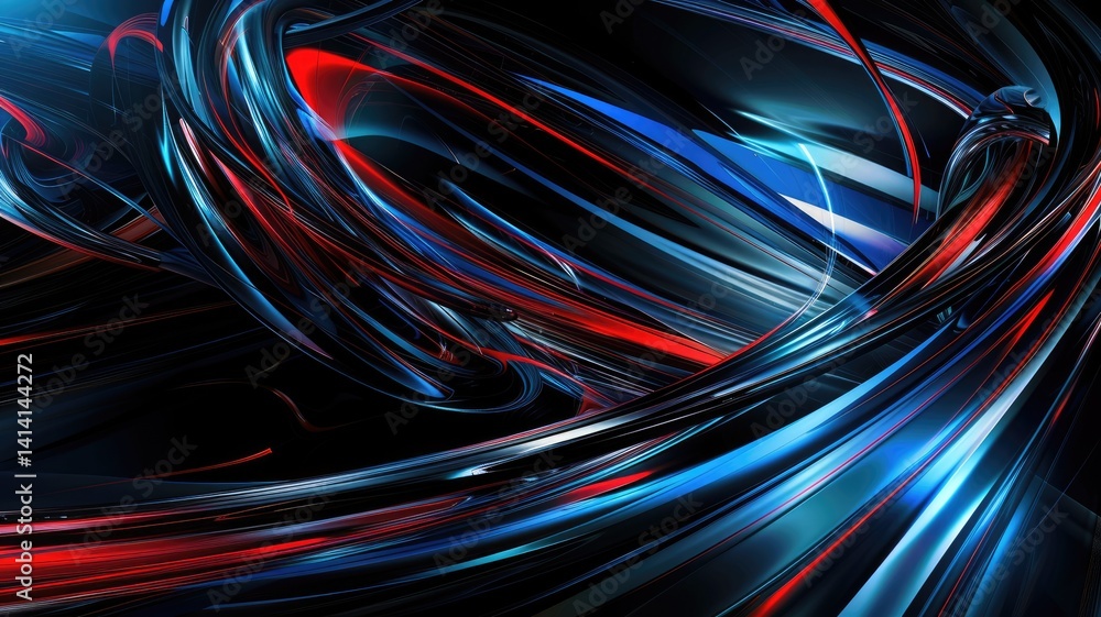A captivating abstract image featuring dynamic blue lines against a deep black background, creating a vivid, modern visual aesthetic. Perfect for digital projects. A captivating abstract image featuring dynamic blue lines against a deep black background, creating a vivid, modern visual aesthetic. Perfect for digital projects.