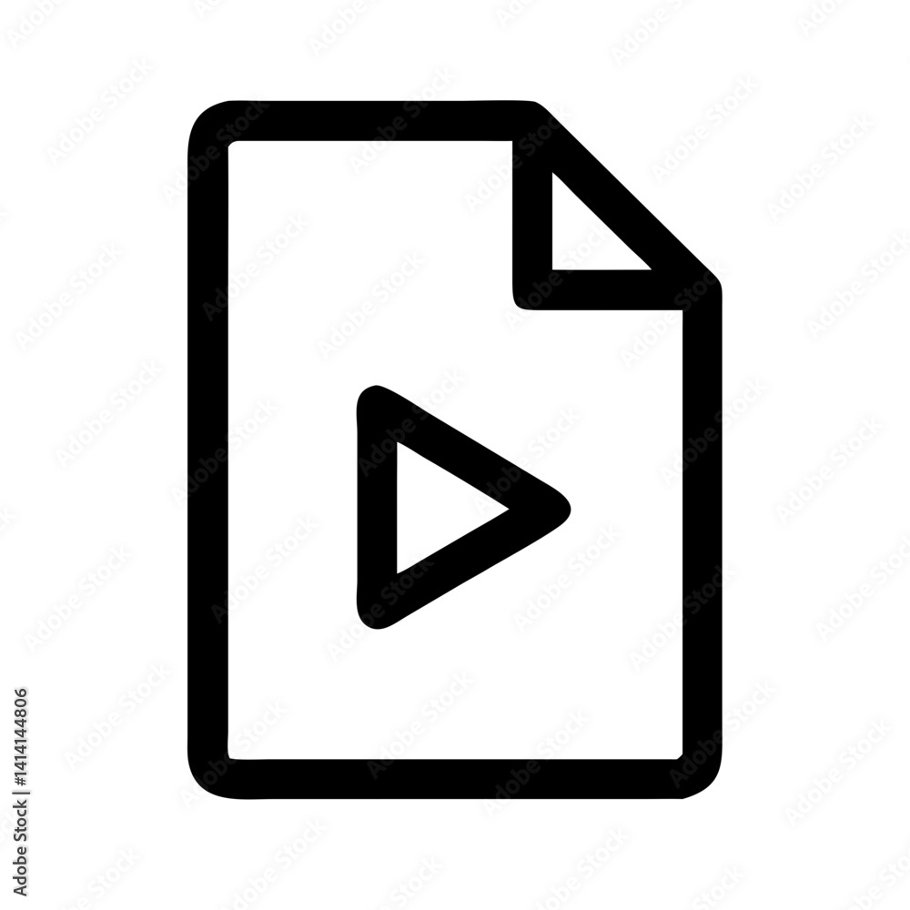 Video File with Play Symbol Icon Design Video File with Play Symbol Icon Design