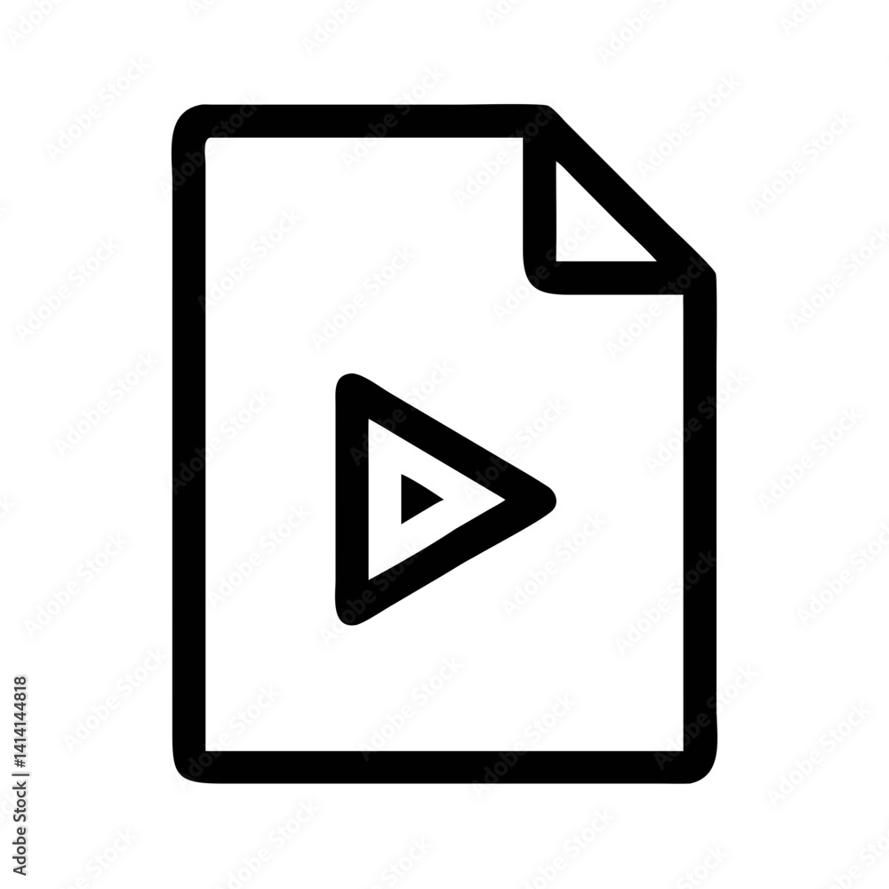 Video File with Play Symbol Icon Design Video File with Play Symbol Icon Design