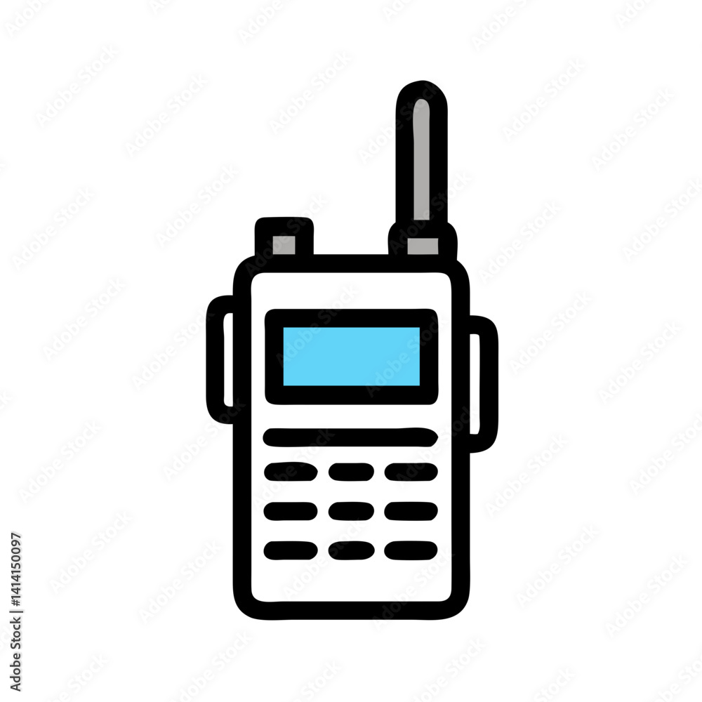 Walkie Talkie Representing Short-Range Communication Icon Design Walkie Talkie Representing Short-Range Communication Icon Design