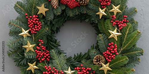 Festive Christmas Wreath Go...