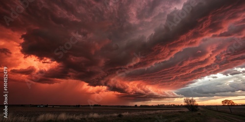 Fiery Sunset Storm Cloudsca...