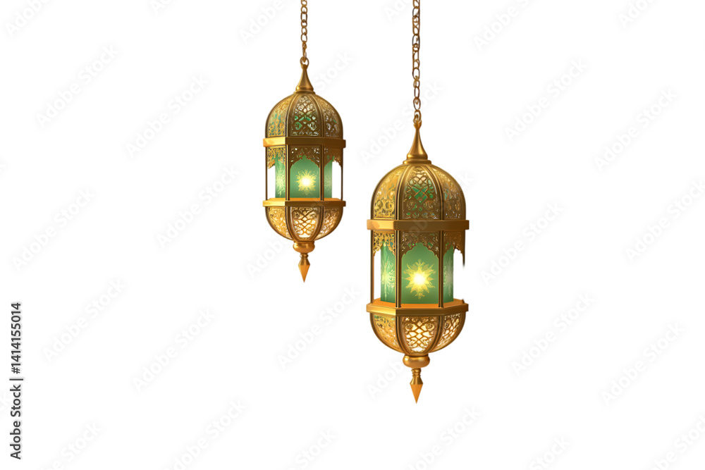 Elegant Gold Lanterns Hanging Dark Background Ramadan Festive Lights, Elegant Gold Lanterns Hanging Dark Background Ramadan Festive Lights,