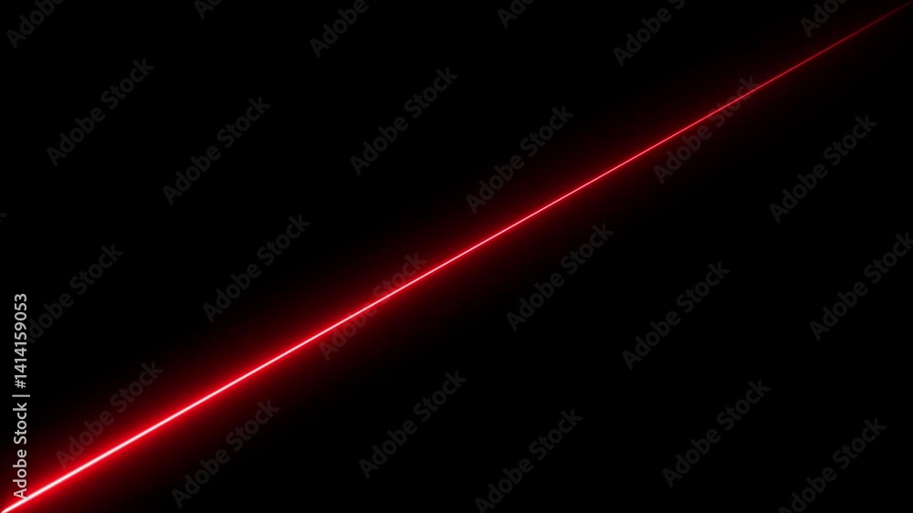 Glowing neon line light Black Background 4k animation.