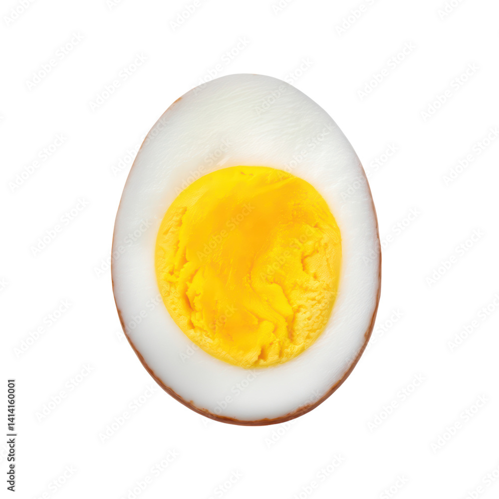 Sliced Fresh Boiled Egg on White Background Perfect for Cooking Sliced Fresh Boiled Egg on White Background Perfect for Cooking