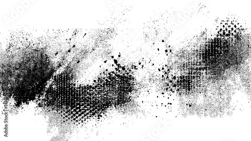 Subtle grain texture. Abstract black and white gritty grunge background. Old film dust and grain texture, Black texture rough grunge background