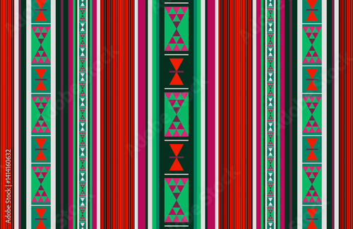 Colorful Theme Detailed Decorative Arabian Style Sadu Pattern