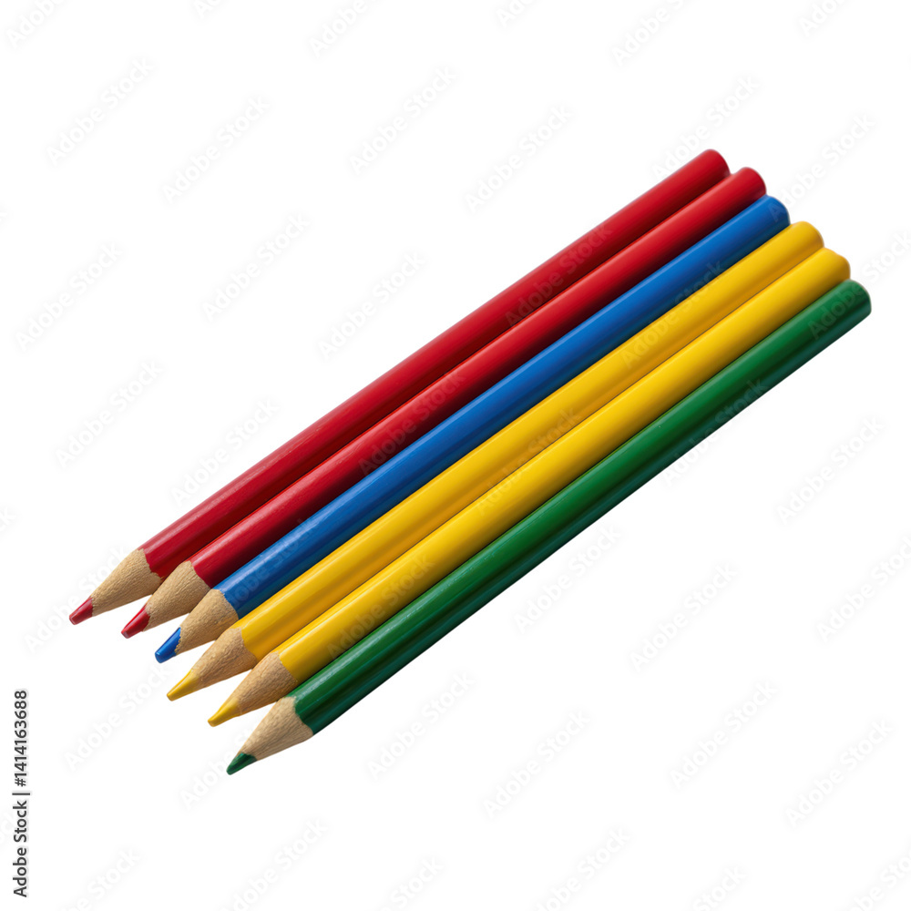 Fototapeta premium Colorful pencils arranged in a vibrant pattern for creative projects