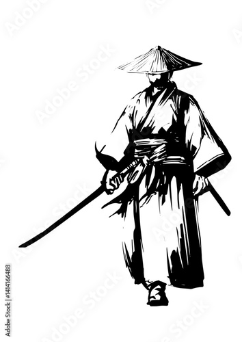 和服の侍