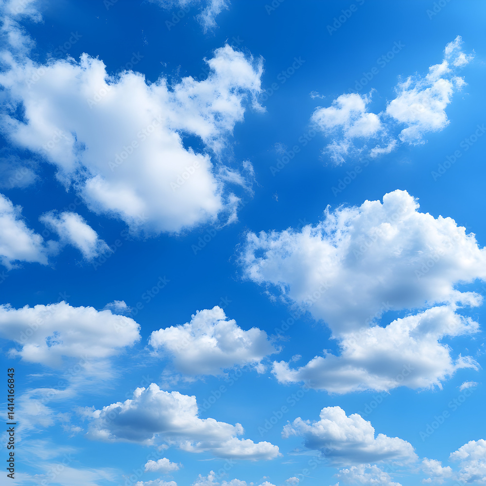 Obraz premium Gentle cloudscape open sky scenic photo tranquil environment aerial view peaceful atmosphere