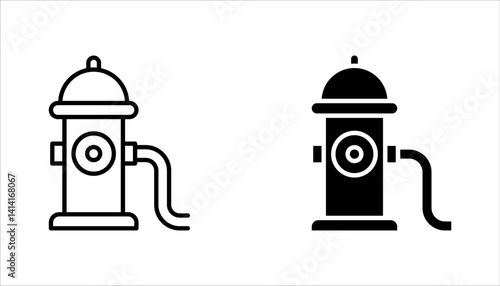 Fire Hydrant icon set. water hydrant symbol, vector illustration on white backgroun