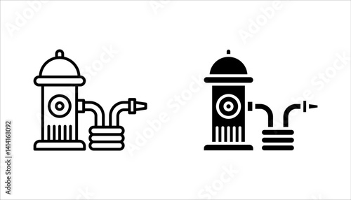 Fire Hydrant icon set. water hydrant symbol, vector illustration on white backgroun