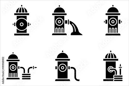 Fire Hydrant icon set. water hydrant symbol, vector illustration on white backgroun