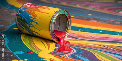 Overturned Paint Can on Abs...