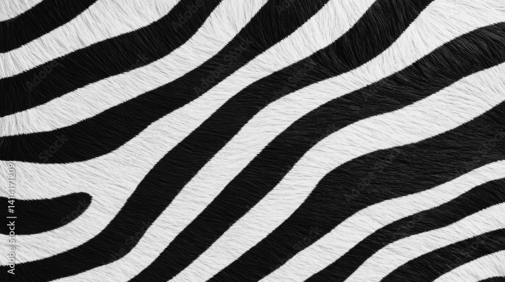 Wild and stylish zebra fur pattern, seamless animal print background for fashion, textile, and graphic design.