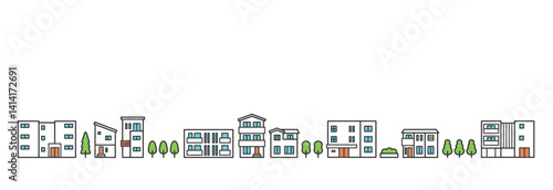 住宅地・街並みのイメージイラスト