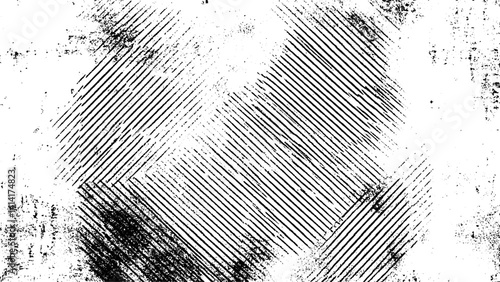 Scratched Grunge Urban Background Texture Vector. Dust Overlay Distress Grainy Grungy Effect. vector texture threshold metal with scratches and cracks