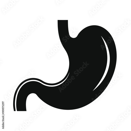 Vector illustration of a human stomach, Human vector art, Human organ