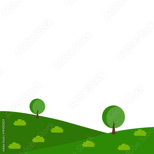 Green Field Illustration