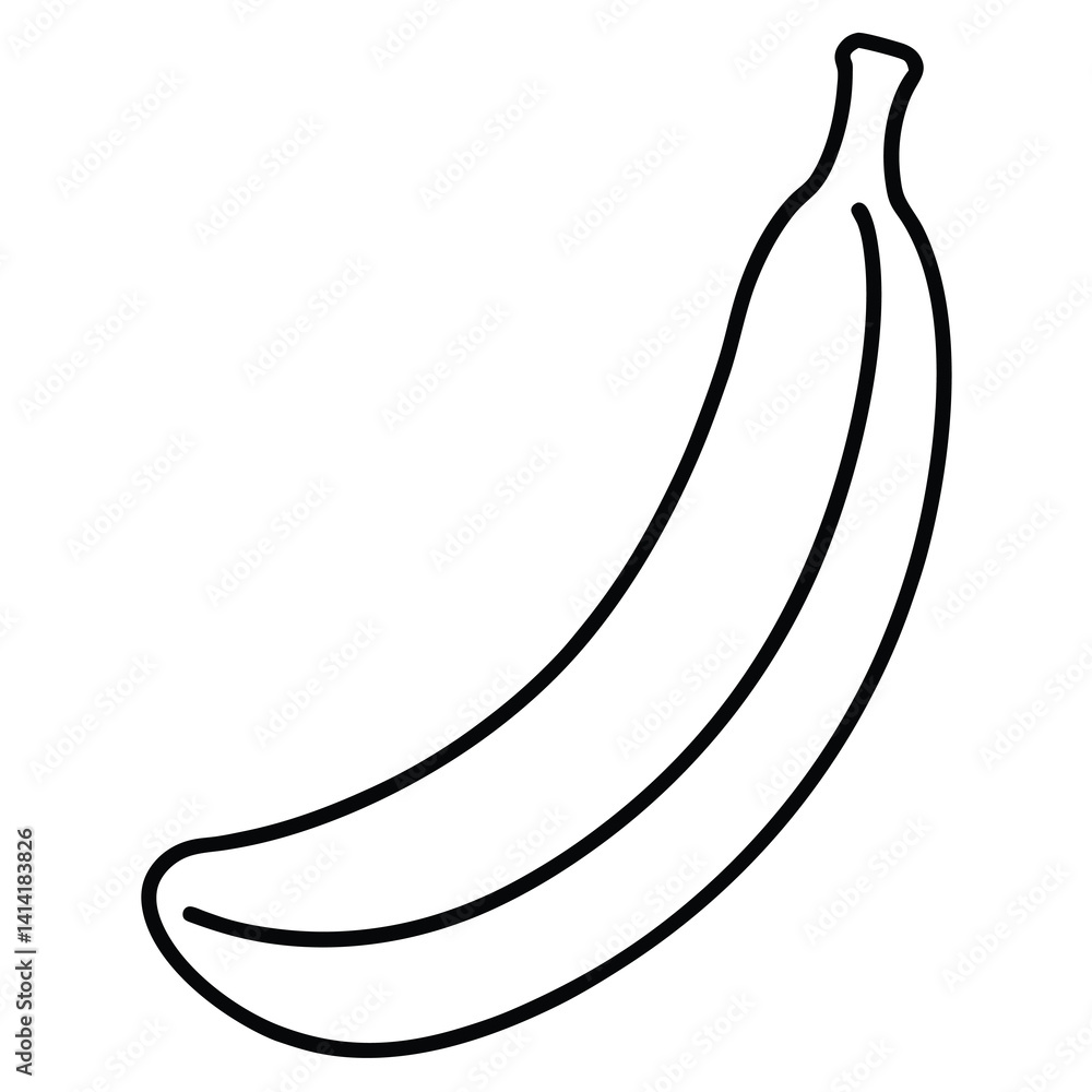 banana vector isolated on a white background