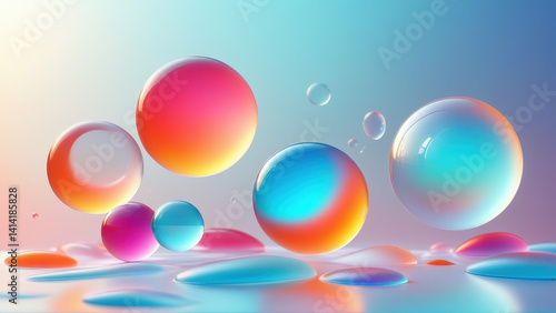 Glassmorphism Vector Background with Frosted Blur and Soft Gradients