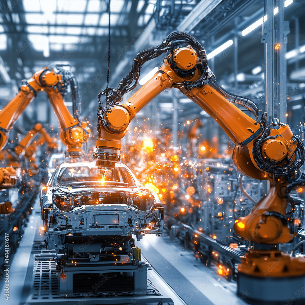 AI Robotics in Automotive Manufacturing: Smart Factory Production Line AI Robotics in Automotive Manufacturing: Smart Factory Production Line