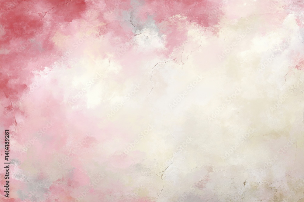 Obraz premium A soft, blush pink to ivory gradient background showcases a subtle paper texture, evoking a gentle, minimalist mood perfect for springtime designs.