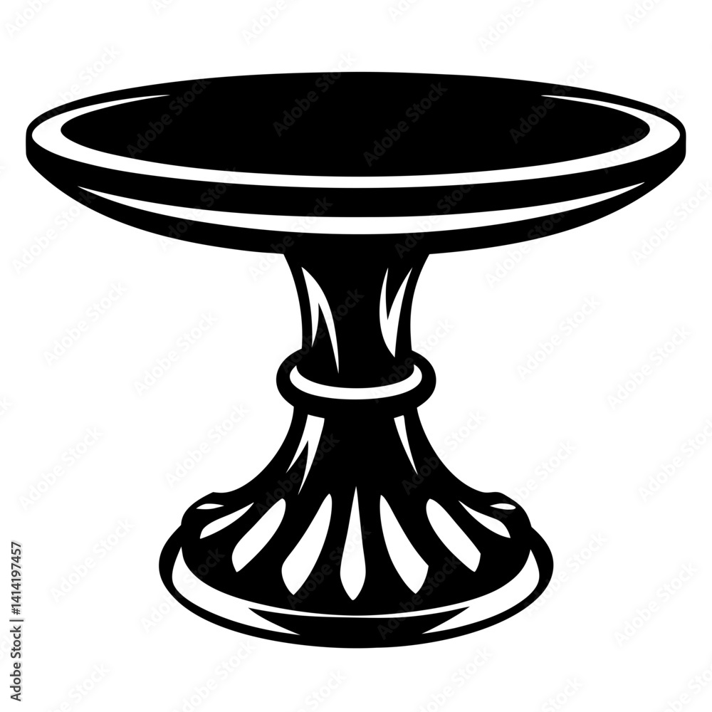 Elegant single tier cake stand for displaying pastries and desserts clearly visible Elegant single tier cake stand for displaying pastries and desserts clearly visible