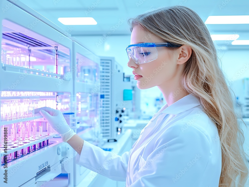 Lab Technician Inspecting Samples Lab Technician Inspecting Samples