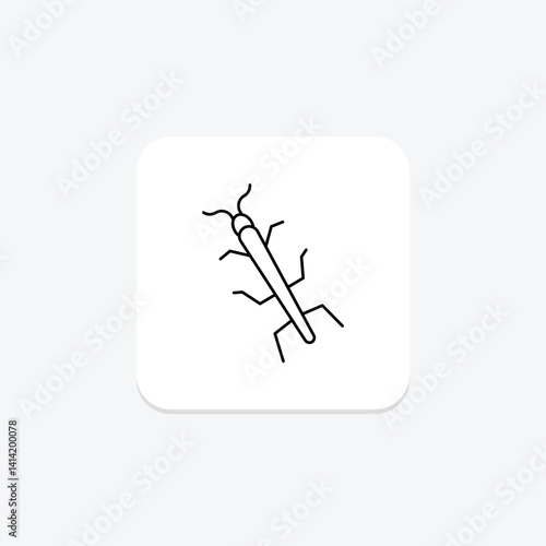 Walkingstick, vector, pixel perfect, illustrator file