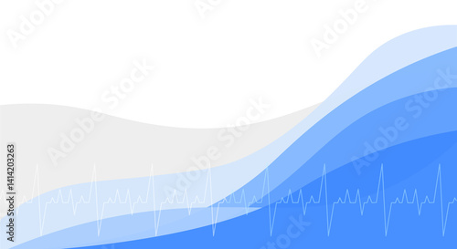 Heart Pulse. Medical Awareness Banner. Copy Space.