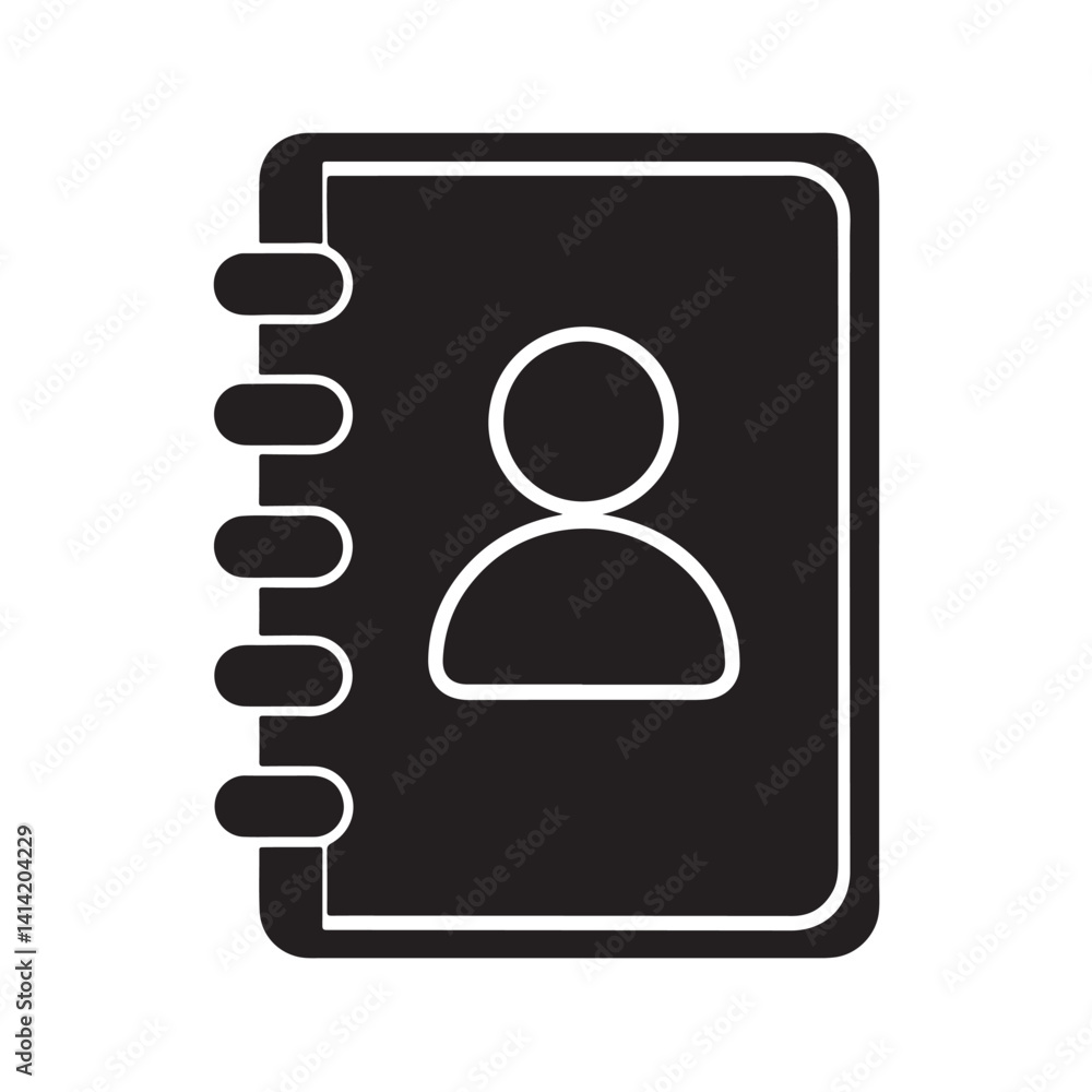 Address Holder Minimal Icon Design in Black Silhouette Address Holder Minimal Icon Design in Black Silhouette