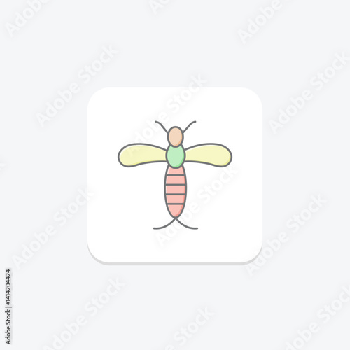 Mayfly, vector, pixel perfect, illustrator file