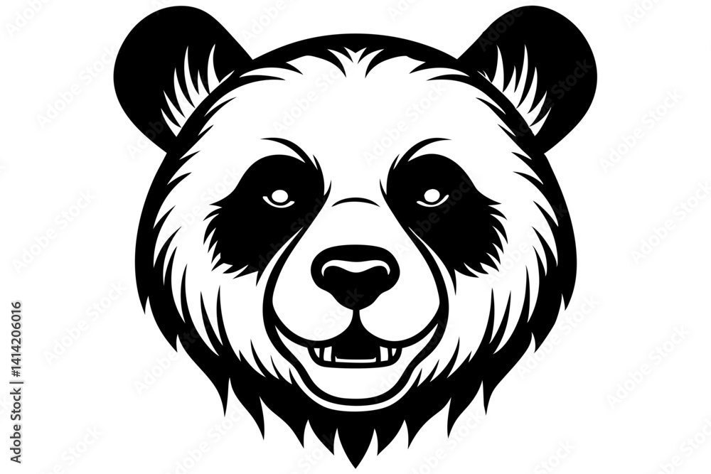 Grunge Panda Head Vector for T-Shirts Grunge Panda Head Vector for T-Shirts