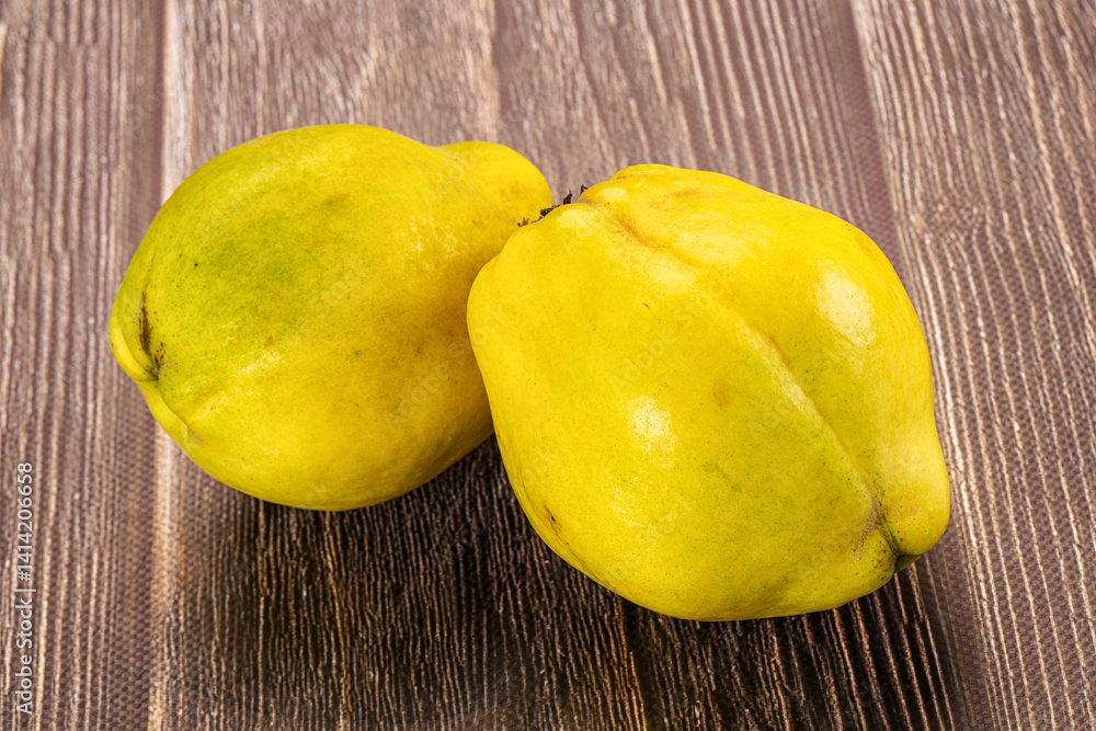 Ripe sweet fresh juicy quince
