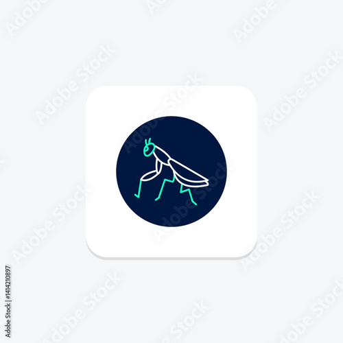 Praying Mantis, vector, pixel perfect, illustrator file