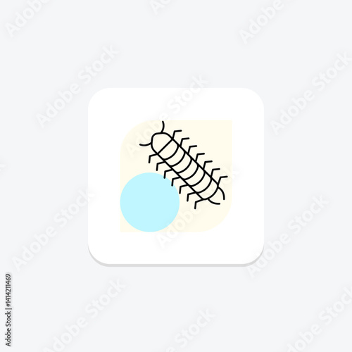 Millipede, vector, pixel perfect, illustrator file