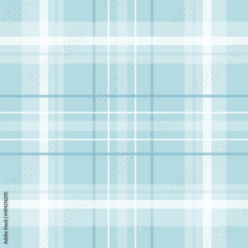 Check plaid pattern in blue and beige. Seamless light pastel houndstooth tartan for dress, jacket, coat, scarf, other modern spring summer autumn winter fashion fabric design.	