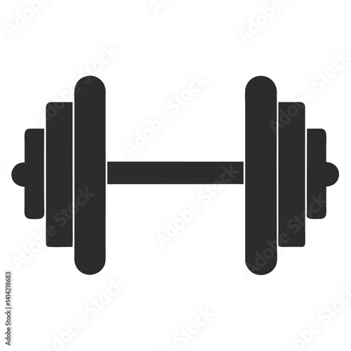 gym dumbbell minimal line icon
