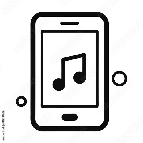 music playlist minimal outline icon