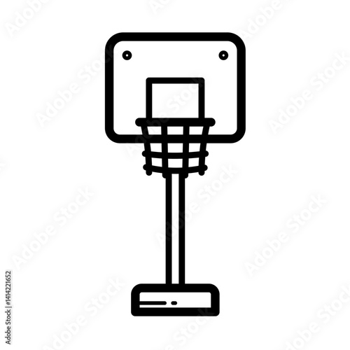 basketball hoop cage - vector icon