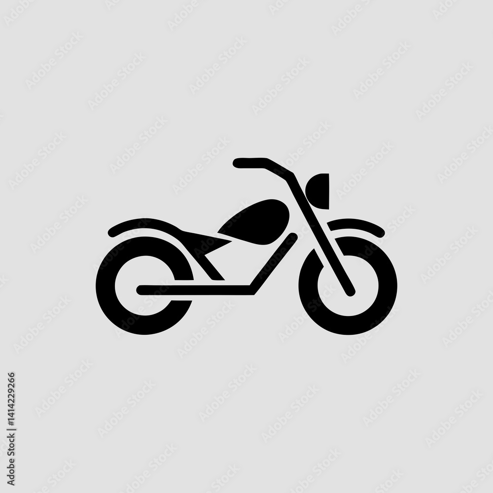 Fototapeta premium motorcycle icon on white