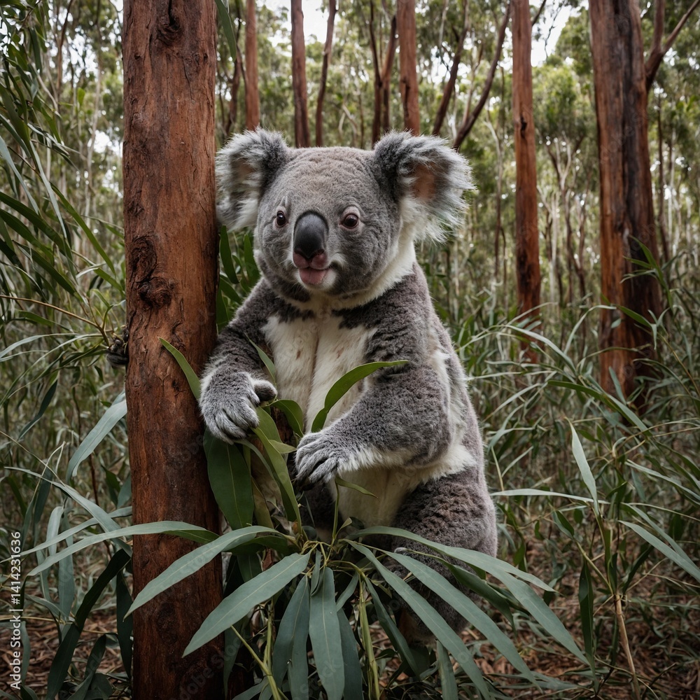 Fototapeta premium Kenny the Koala's Eucalyptus Quest