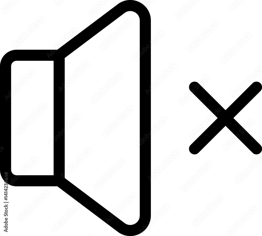 Mute Speaker Icon. Speaker mute symbol, logo. Volume on off icon. Mute Speaker Icon. Speaker mute symbol, logo. Volume on off icon.