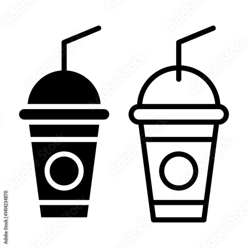 Vector illustration of Beverage Cup icon set isolated on transparent background