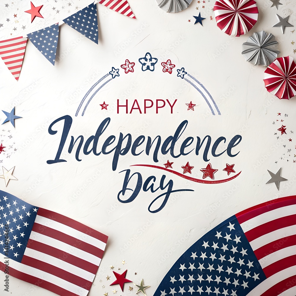 Obraz premium American independence day decoration