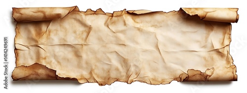 Old Torn Parchment Paper with Burned Edges – Antique Scroll Background JPG for History, Fantasy, and Vintage Design Concepts, brown aged background, storybook texture, historical scroll, paper 
